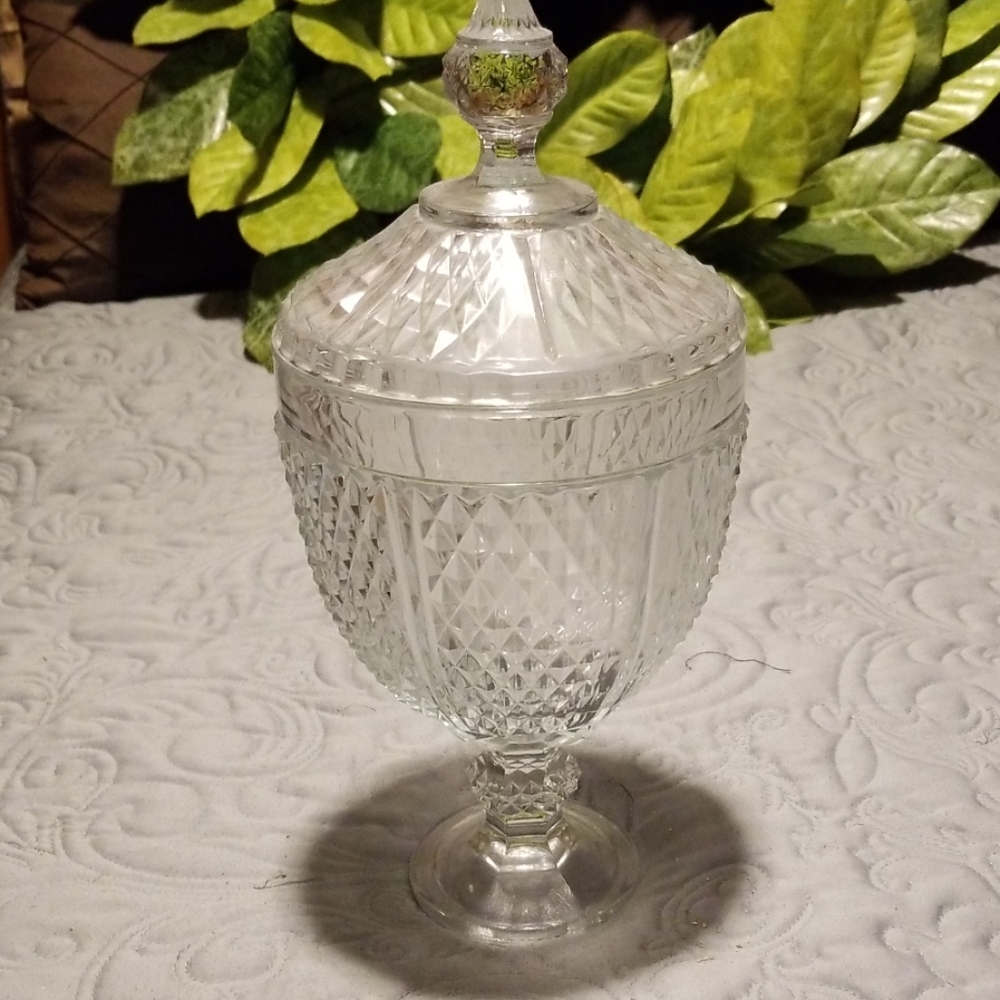 Leaded glass/crystal candy dish
